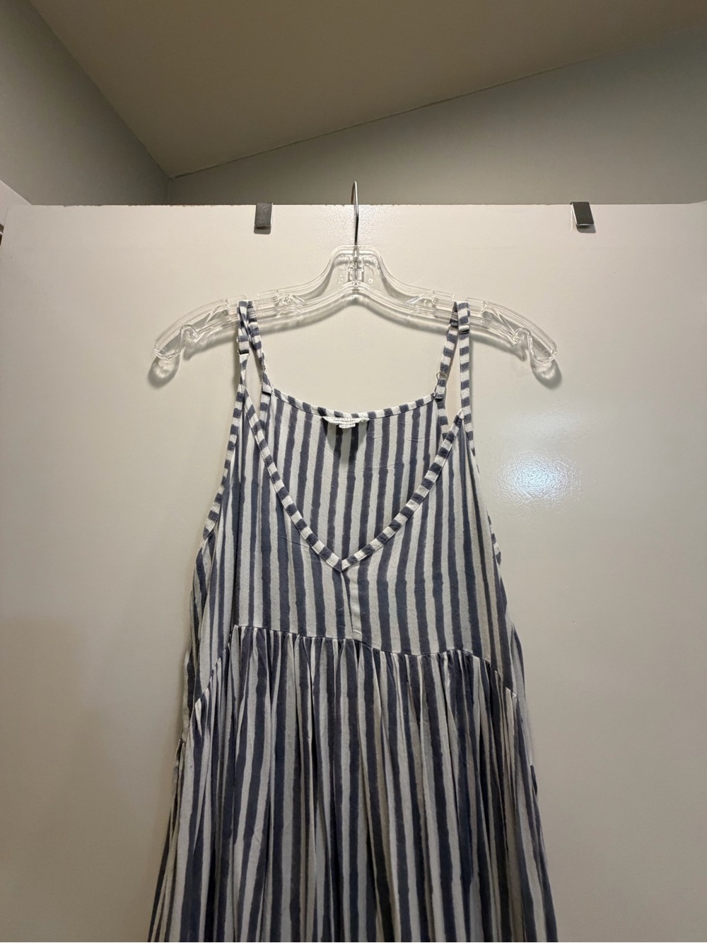 Emerson Fry Grey and White Striped Maxi Dress, XS/S - Picture 4 of 5